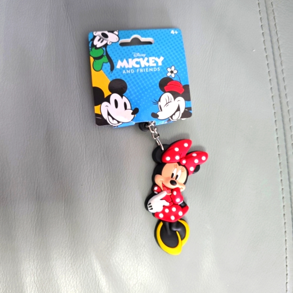 Disney Minnie Mouse red dress keychain bag clip